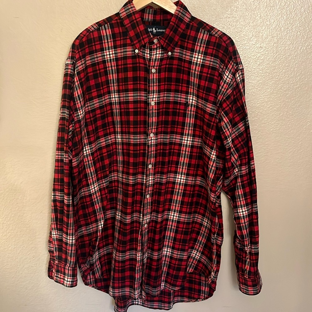 Ralph Lauren Blair’s Flannel Plaid Button Down L